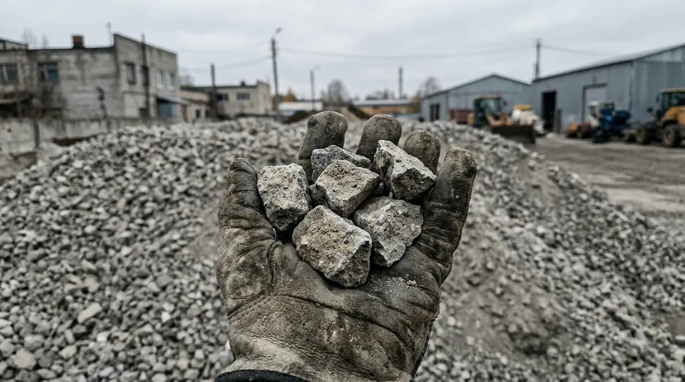 обратная засыпка пазух котлована вторичным щебнем